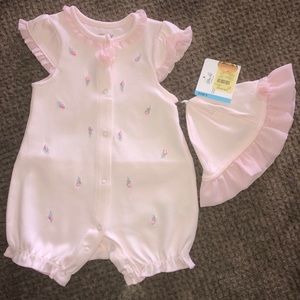 6m baby girl outfit and hat